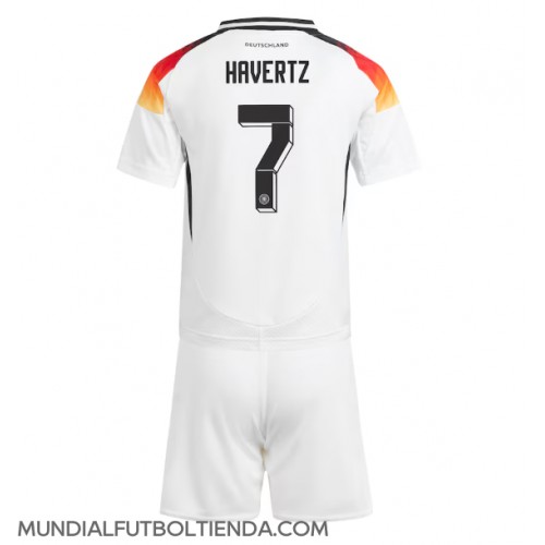 Camiseta Alemania Kai Havertz #7 Primera Equipación Replica Eurocopa 2024 para niños mangas cortas (+ Pantalones cortos)